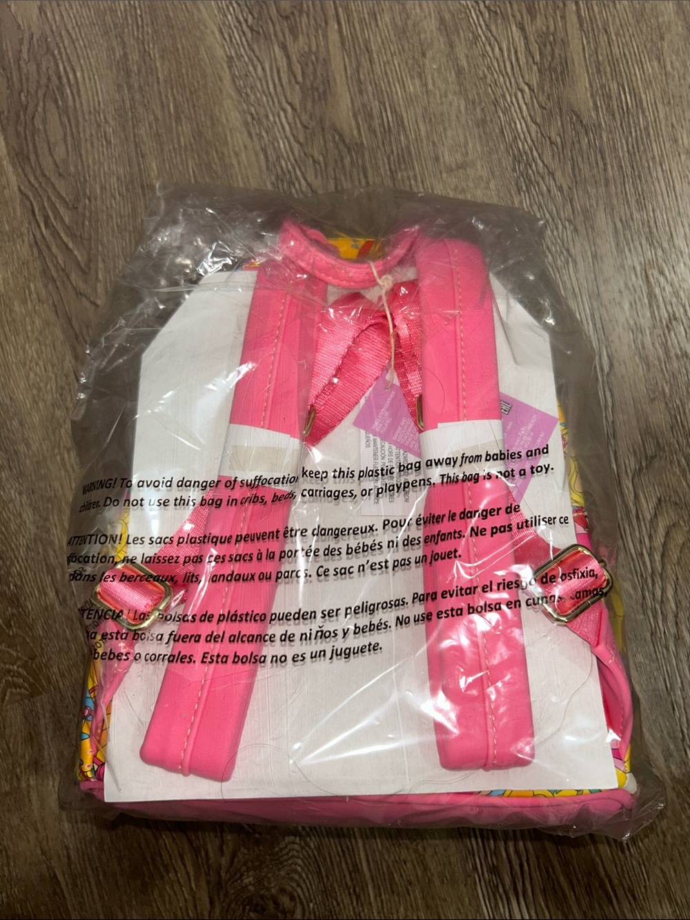 Barbie Pink Retro Rainbow Graphic Mini Backpack - Picture 3 of 3